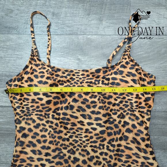 Adisputent Leopard Print One Piece Swimsuit Size L - Picture 2 of 4